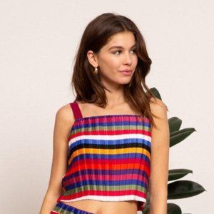 Lucy Paris Rainbow Crop Top- Size XL